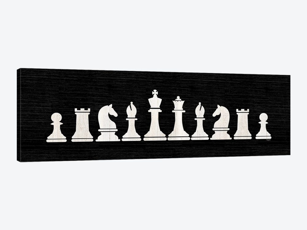 Chess Piece Panel Black by Tara Reed 1-piece Art Print