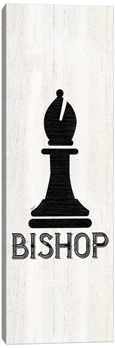 Chess Piece Vertical III-Bishop Canvas Art Print - Cards & Board Games