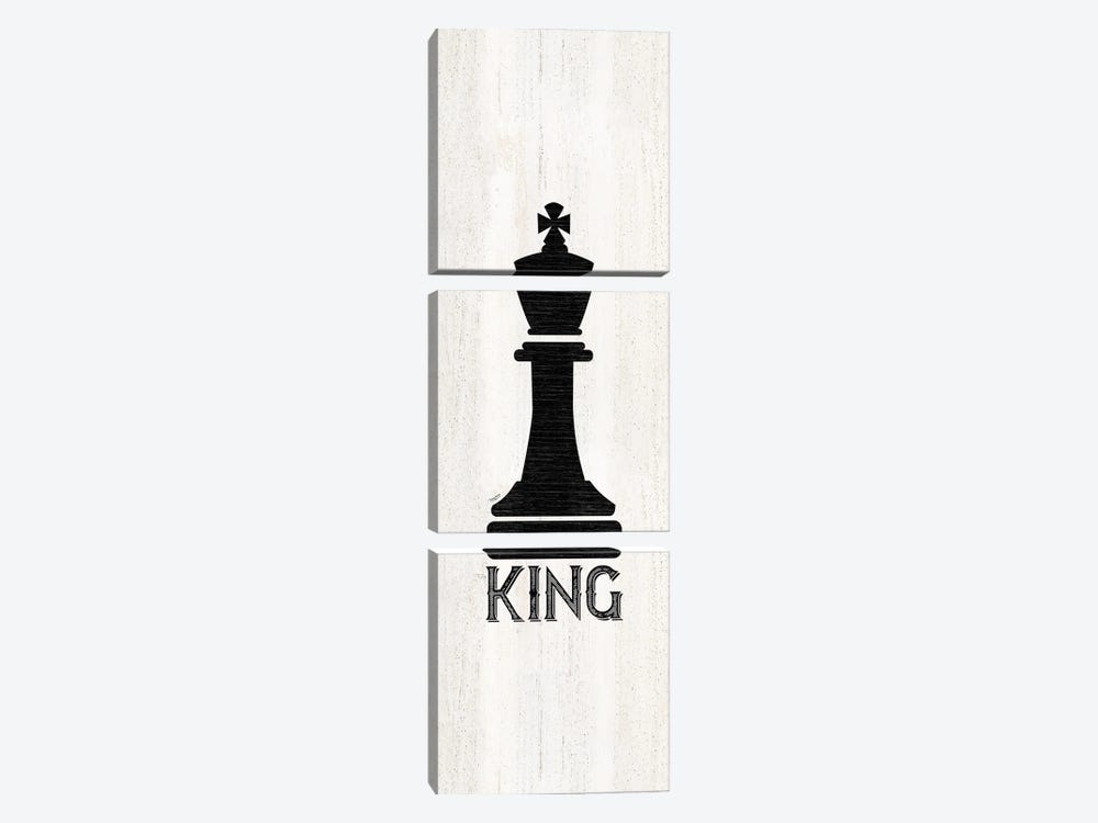 Chess Piece Vertical I-King by Tara Reed 3-piece Art Print