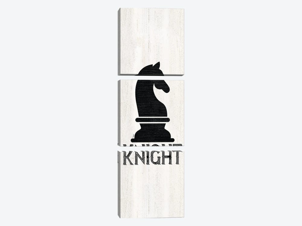 Chess Piece Vertical IV-Knight by Tara Reed 3-piece Canvas Artwork