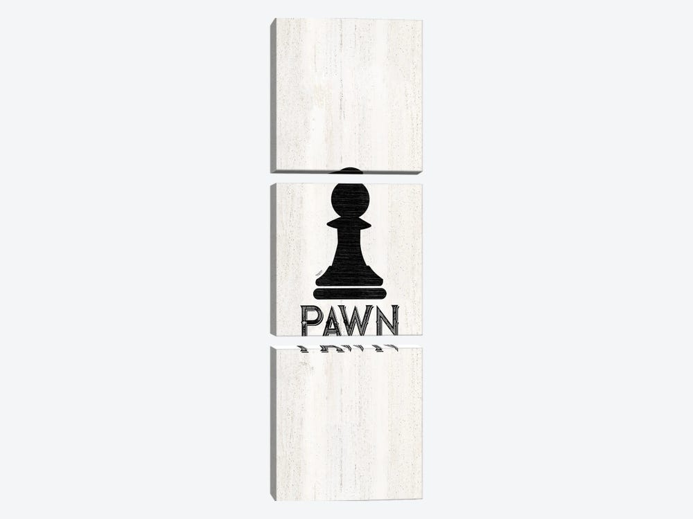 Chess Piece Vertical VI-Pawn by Tara Reed 3-piece Canvas Print