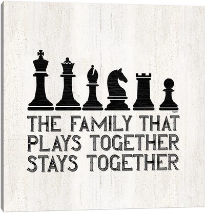 Chess Sentiment II-Family Canvas Art Print - Cards & Board Games