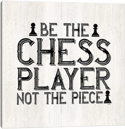 Chess Sentiment I-Player Canvas Art Print - Cards & Board Games