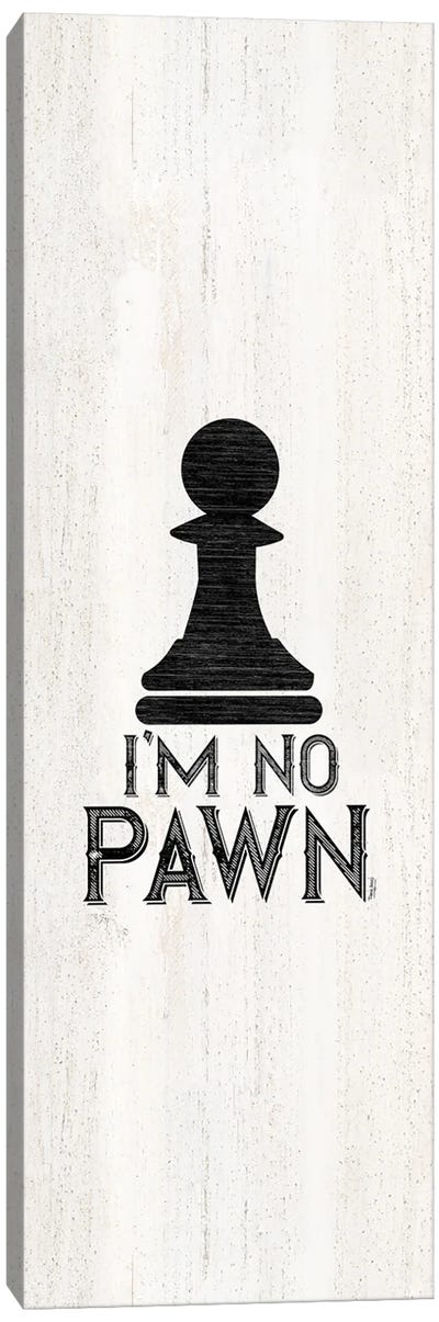 Chess Sentiment Vertical III-No Pawn Canvas Art Print - Cards & Board Games