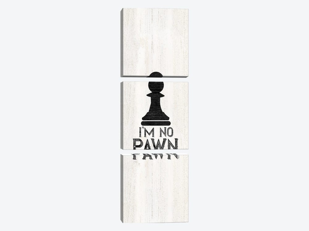 Chess Sentiment Vertical III-No Pawn by Tara Reed 3-piece Art Print