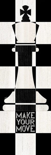 Cards & Board Games: Chessboard Sentiment Vertical I-Make Your Move by Tara Reed