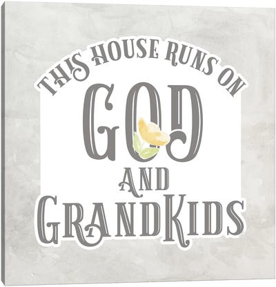 Grandparent Life Gray IV-God & Grandkids Canvas Art Print - Faith Art
