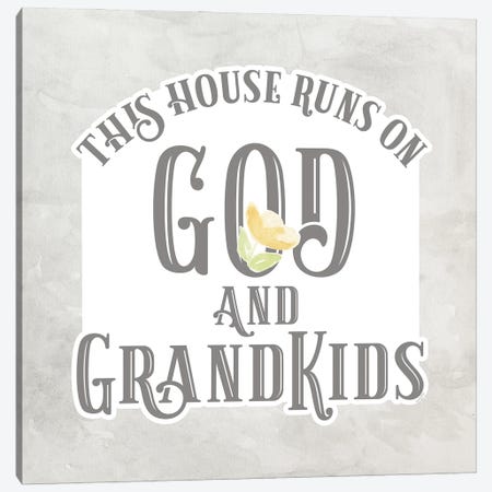 Grandparent Life Gray IV-God & Grandkids Canvas Print #TRE530} by Tara Reed Canvas Wall Art