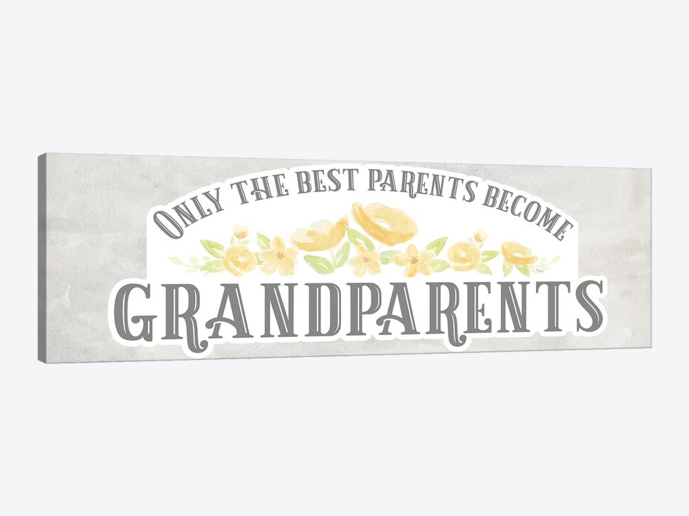 Grandparent Life Panel Gray VI-Only The Best by Tara Reed 1-piece Canvas Print