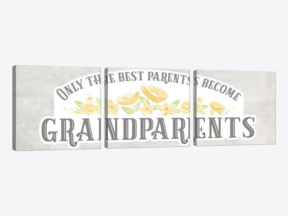 Grandparent Life Panel Gray VI-Only The Best by Tara Reed 3-piece Art Print