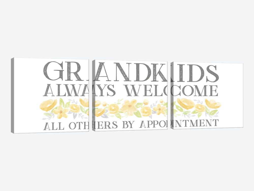 Grandparent Life Panel III-Always Welcome by Tara Reed 3-piece Canvas Wall Art