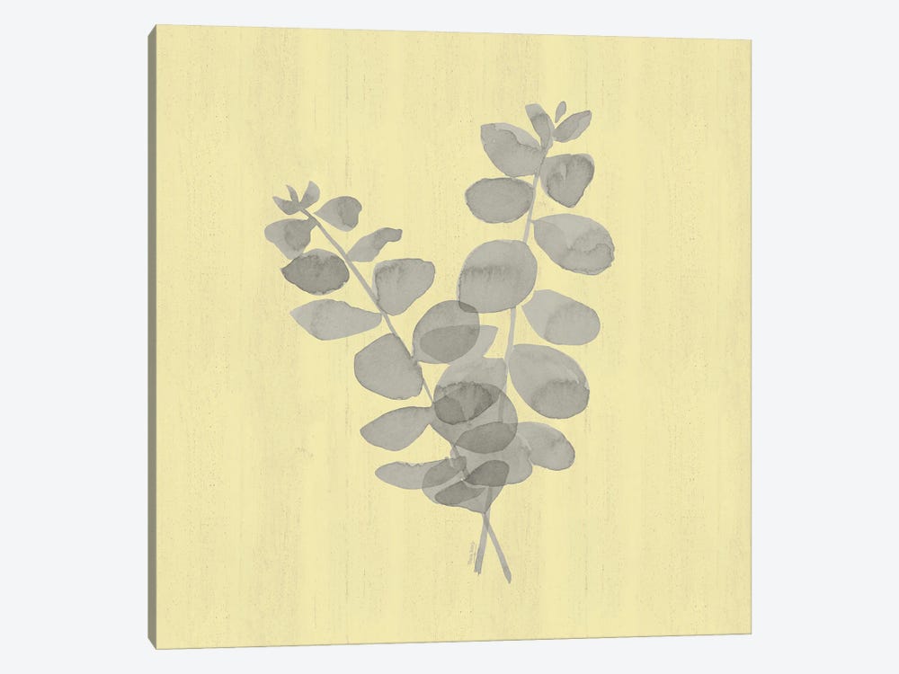 Natural Inspiration Eucalyptus Gray & Yellow I by Tara Reed 1-piece Canvas Artwork