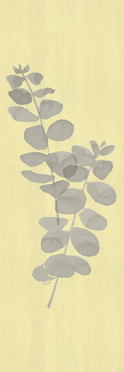 Natural Inspiration Eucalyptus Panel Gray & Yellow II by Tara Reed wall art