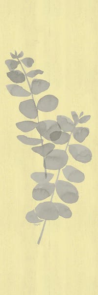 Eucalyptus: Natural Inspiration Eucalyptus Panel Gray & Yellow II by Tara Reed