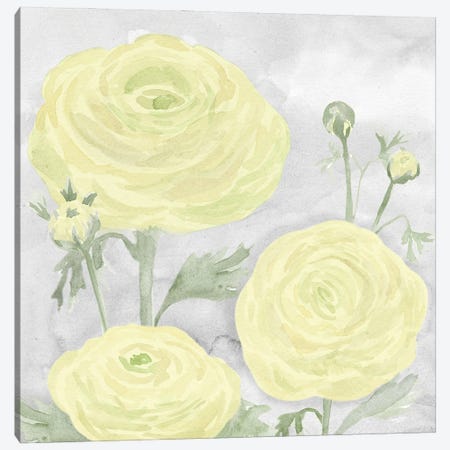 Peaceful Repose Gray & Yellow I Canvas Print #TRE552} by Tara Reed Canvas Art