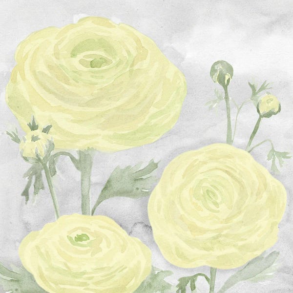 Tara Reed: Peaceful Repose Gray & Yellow I by Tara Reed