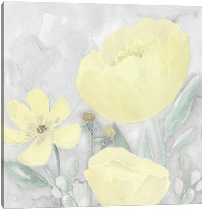 Peaceful Repose Gray & Yellow II Canvas Art Print - Tara Reed