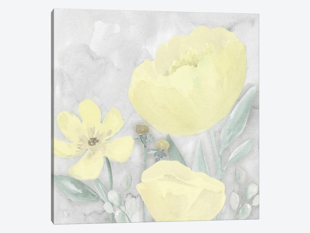 Peaceful Repose Gray & Yellow II by Tara Reed 1-piece Canvas Artwork