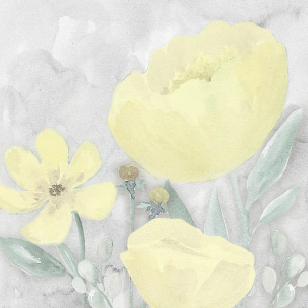 Tara Reed: Peaceful Repose Gray & Yellow II by Tara Reed