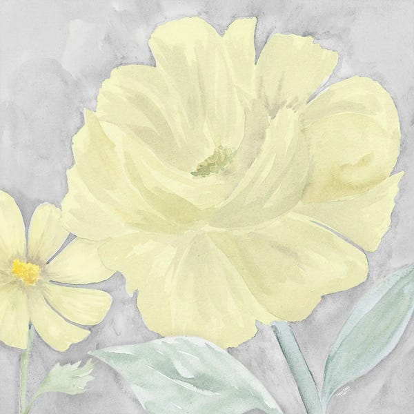 Tara Reed: Peaceful Repose Gray & Yellow IV by Tara Reed