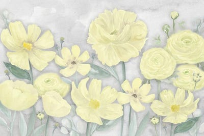 Peaceful Repose Gray & Yellow Landscape by Tara Reed metal wall art