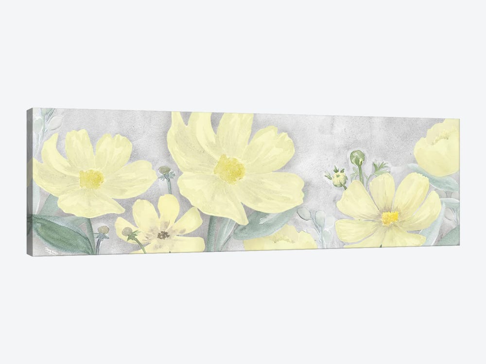 Peaceful Repose Gray & Yellow Panel I by Tara Reed 1-piece Canvas Wall Art