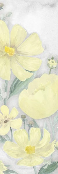 Tara Reed: Peaceful Repose Gray & Yellow Vertical I by Tara Reed