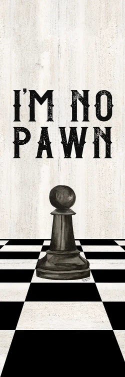 Rather Be Playing Chess Black Panel III-No Pawn by Tara Reed wall art