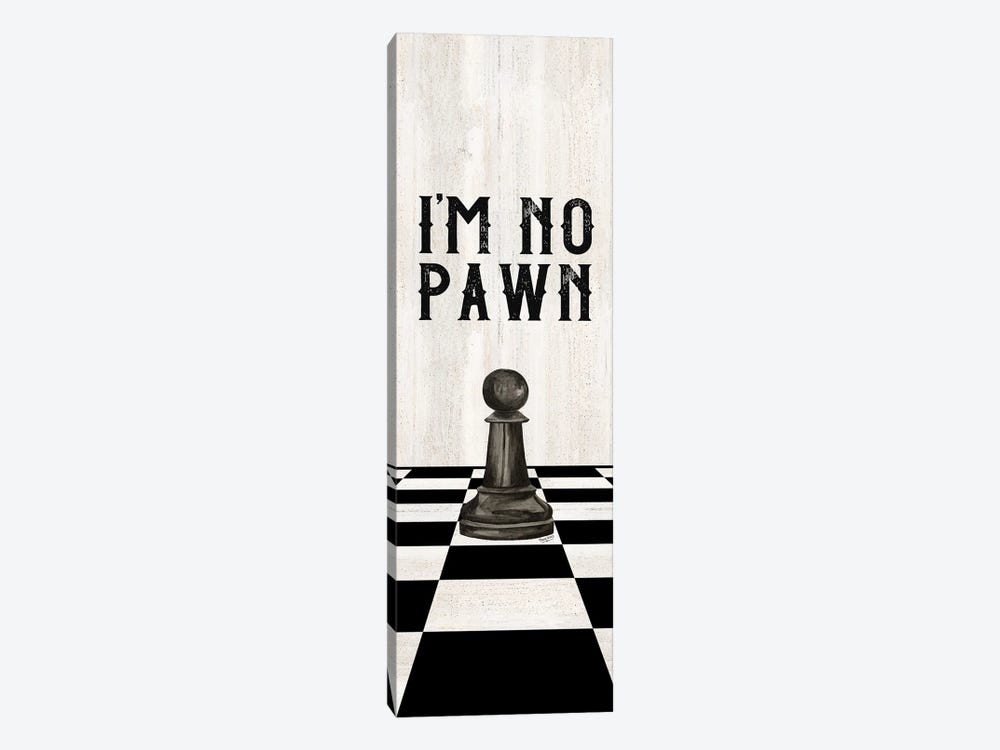 Rather Be Playing Chess Black Panel III-No Pawn by Tara Reed 1-piece Art Print