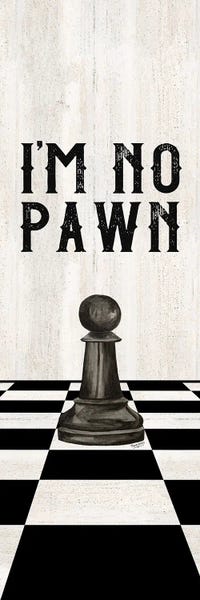 Tara Reed: Rather Be Playing Chess Black Panel III-No Pawn by Tara Reed