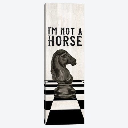 Rather Be Playing Chess Black Panel IV-Not A Horse Canvas Print #TRE562} by Tara Reed Canvas Art Print