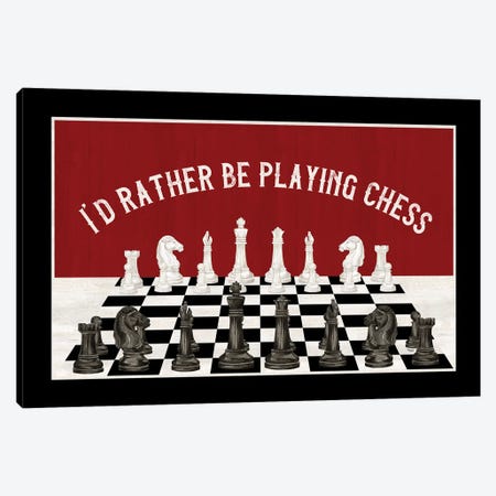 Rather Be Playing Chess Board Landscape Canvas Print #TRE563} by Tara Reed Canvas Art Print