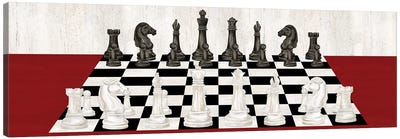Rather Be Playing Chess Board Panel Red Canvas Art Print - Cards & Board Games