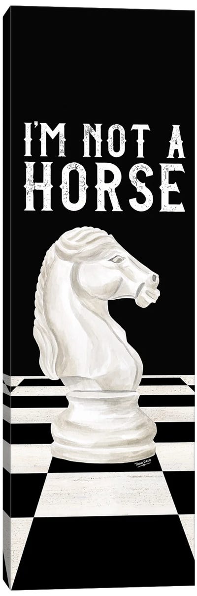 Rather Be Playing Chess Panel IV-Not A Horse Canvas Art Print - Cards & Board Games