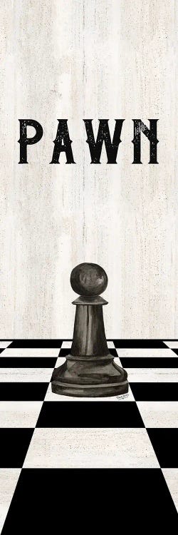 Rather Be Playing Chess Pieces Black Panel I-Pawn