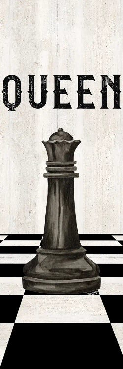 Rather Be Playing Chess Pieces Black Panel VI-Queen