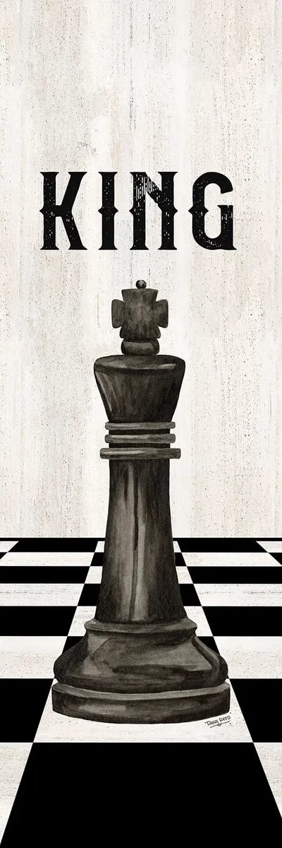Rather Be Playing Chess Pieces Black Panel V-King by Tara Reed acrylic art print