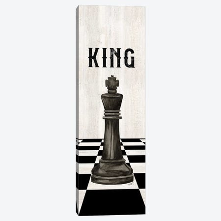 Rather Be Playing Chess Pieces Black Panel V-King Canvas Print #TRE582} by Tara Reed Canvas Print