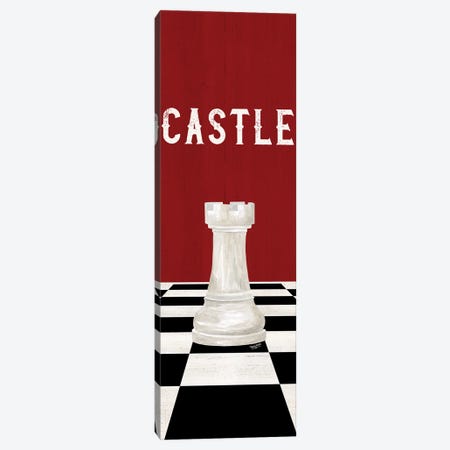 Rather Be Playing Chess Pieces Red Panel II-Castle Canvas Print #TRE583} by Tara Reed Canvas Print