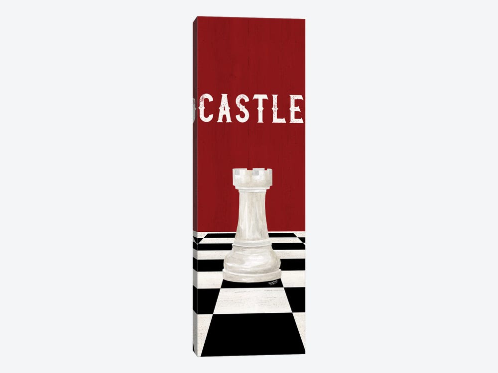 Rather Be Playing Chess Pieces Red Panel II-Castle by Tara Reed 1-piece Art Print