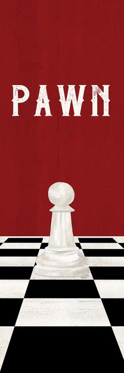 Rather Be Playing Chess Pieces Red Panel I-Pawn by Tara Reed wall art