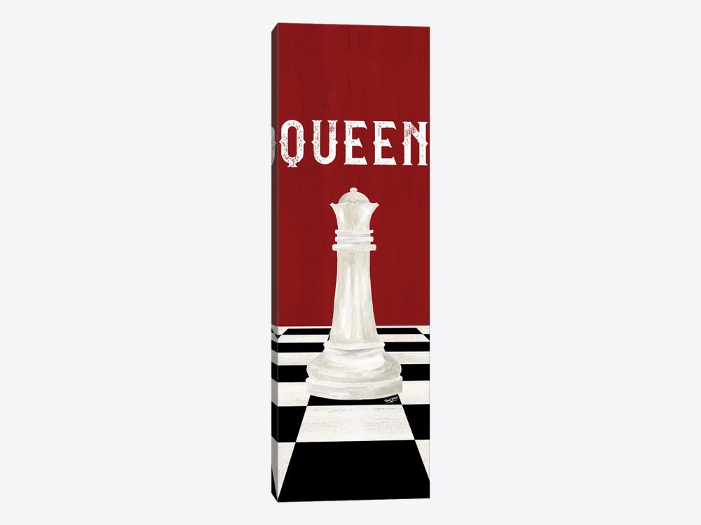 Rather Be Playing Chess Pieces Red Panel VI-Queen by Tara Reed 1-piece Art Print