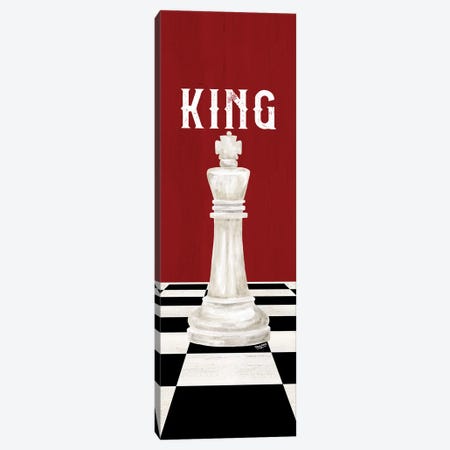Rather Be Playing Chess Pieces Red Panel V-King Canvas Print #TRE588} by Tara Reed Canvas Art Print