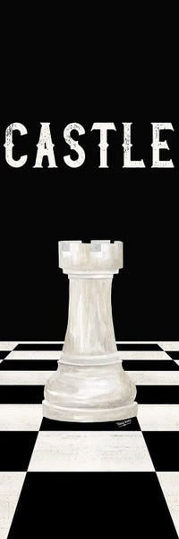 Cards & Board Games: Rather Be Playing Chess Pieces White Panel II-Castle by Tara Reed