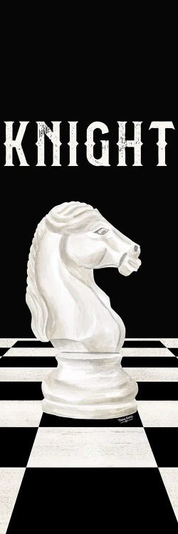 Rather Be Playing Chess Pieces White Panel III-Knight