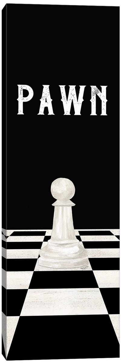 Rather Be Playing Chess Pieces White Panel I-Pawn Canvas Art Print - Cards & Board Games