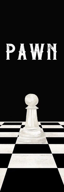 Rather Be Playing Chess Pieces White Panel I-Pawn by Tara Reed wall art