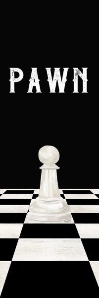 Cards & Board Games: Rather Be Playing Chess Pieces White Panel I-Pawn by Tara Reed