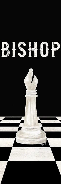 Rather Be Playing Chess Pieces White Panel IV-Bishop