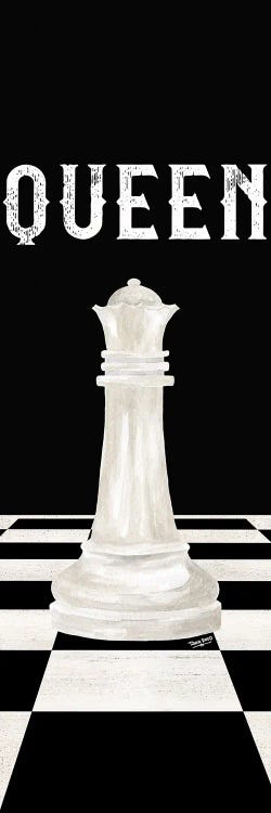 Rather Be Playing Chess Pieces White Panel VI-Queen